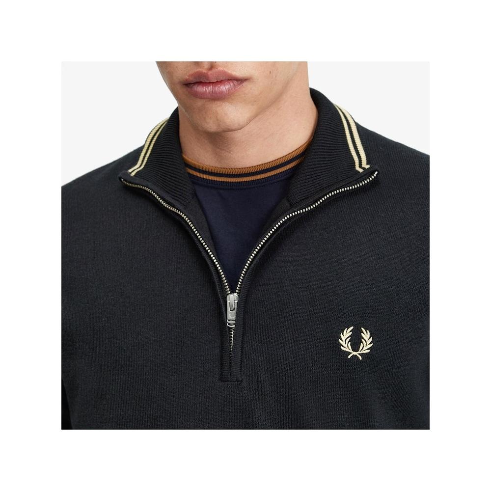Fred Perry [headquarters Genuine] Fred Perry [sharp] Classic Half Zip Knit  198  Afpm2437624 198 qzgAfpm2437624 198