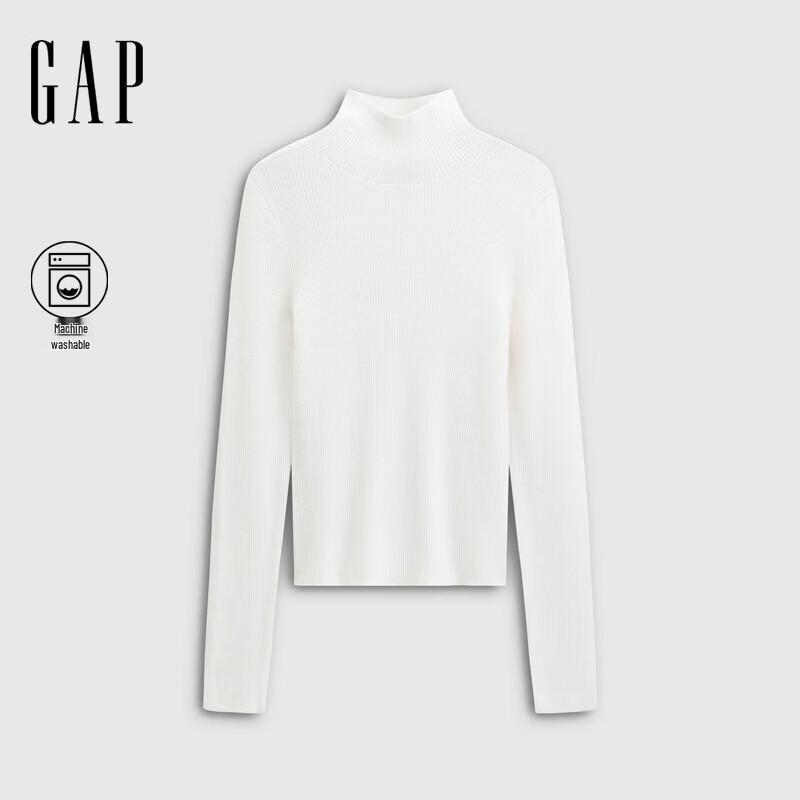 

GAP Women s 2025 Fall Ribbed Half-High Neck Knit Top L