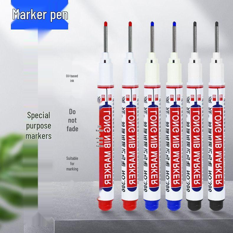 

Водостойкий маркер Aowa с длинным наконечником для разметки схем, деревообработки и плитки One Red Marker, Bulk