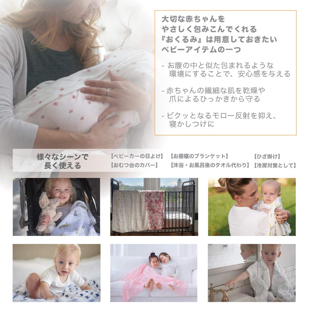 Newcastle Classics Cotton Muslin Swaddle Japanese Soft and Fluffy Blanket for Star 0 Months and [Official Product] Newborns, Fish, 120x120cm, Up,