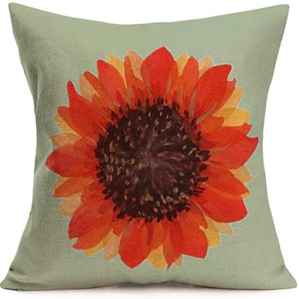 Year Daisy Flower Linen Pillow Case Home Decor Hydrangea Sofa Pillow Cushion