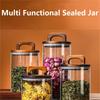 Coffee Beans Vacuum Sealed Tank Transparent Glass Food Storage Jars Household Moisture-proof Air Extraction Airtight Container