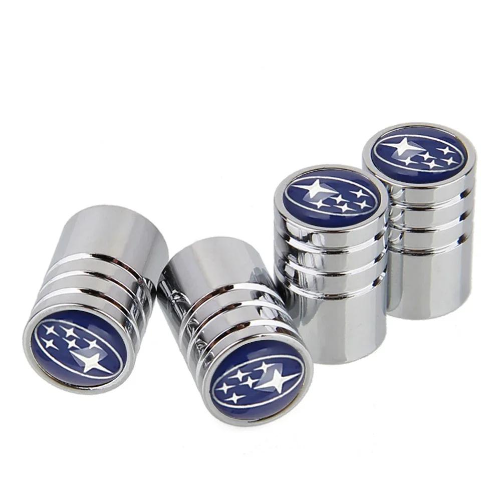 4PCS Alloy Car Tire Valve Caps Dustproof Wheel Air Covers For Subaru XV WRC WRX BRZ FORESTER IMPREZA LEGACY OUTBACK STI TRIBECA