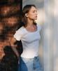 LAMEREI Square Lace Knit Top[Lmbesukn282]-2Color