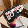 New Women's Bag Fashion Funny Personalized Audio Tape Messenger Bag Chain Small Bag Tape Dinner Bag