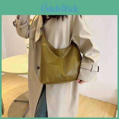 Large Capacity Trendy Solid Color Women's Bag 2023 Autumn New Fashion Street Style Shoulder Crossbody Commuter Tote Bag