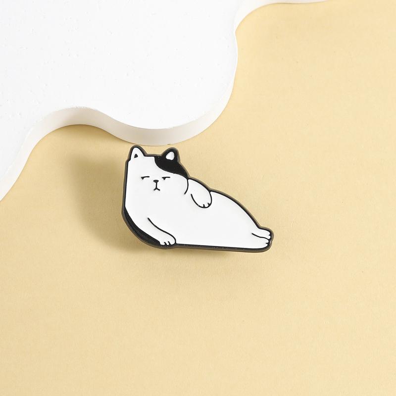 Kitten Against The Wall Enamel Pin Cartoon Animal Brooches Lapel Backpack Badge Fashion Jewelry Accessories Gifts For Friends