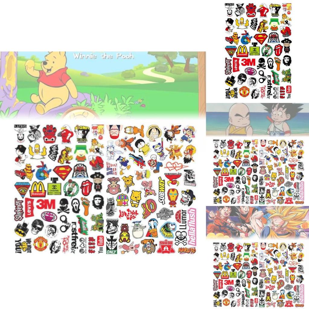 Stylish European Graffiti Stickers For Luggage Motorcycle Helmets Kids Diy Pvc Waterproof Pack
