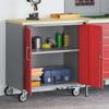 Rolling Workbench Trolley Red and Gray 75 x 45 x 85 cm
