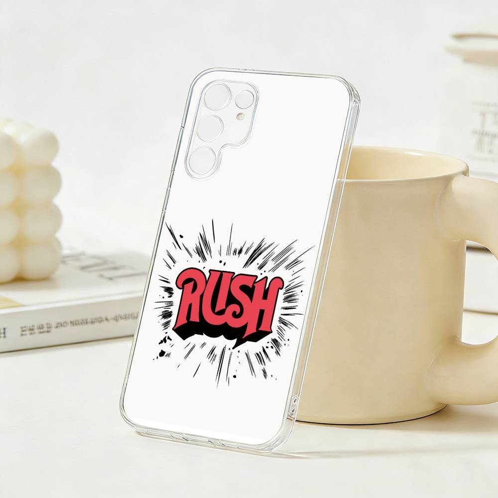 

Rush Rock Band Logo Phone Case For Samsung S26, S25,S24,S21,S22,S23,S30,Ultra,Plus,5G,Transparent Cover Samsung S26