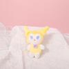 Fluffy Kuromi Plush Keyring Bag Hanging Ornament Adorable Cat Toy Gift