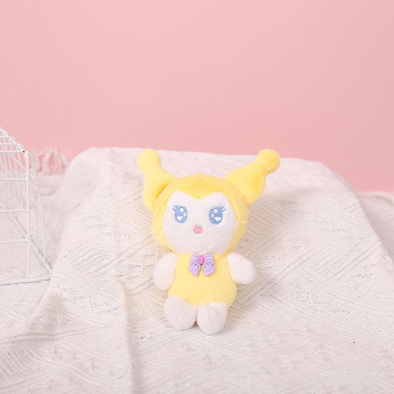 Fluffy Kuromi Plush Keyring Bag Hanging Ornament Adorable Cat Toy Gift