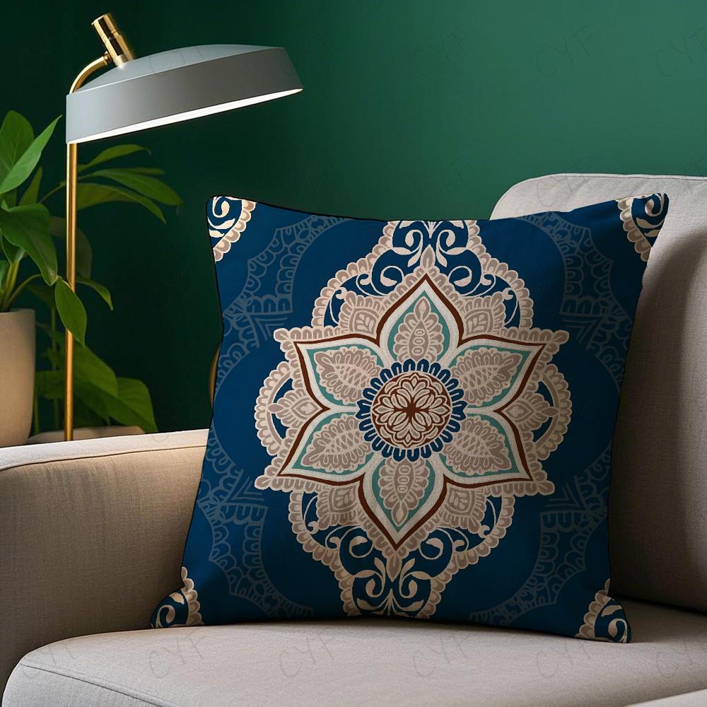 Badik Indonesien Batik Design Kissenbezug Milbenschutz Kissen Unsichtbarer Reißverschluss seidig kurzer Plüsch Sofakissenbezug