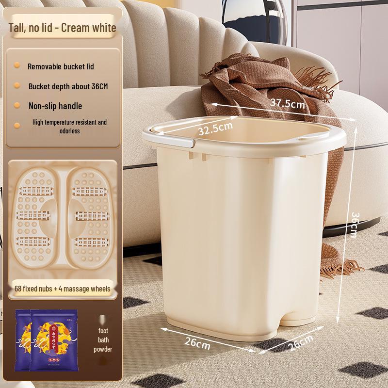 High Calf Foot Bath Basin: Deep, Thick Plastic Insulated Bucket