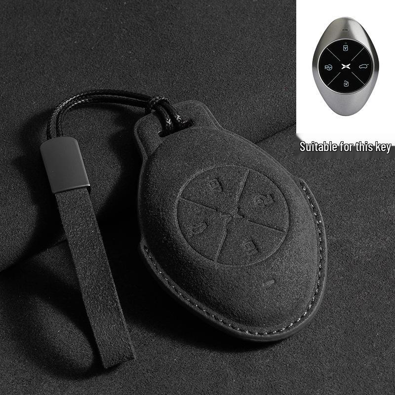Xiaopeng P7 Key Case: Suede Protective Shell for P5, G3i, G9, P7i, G6 Models