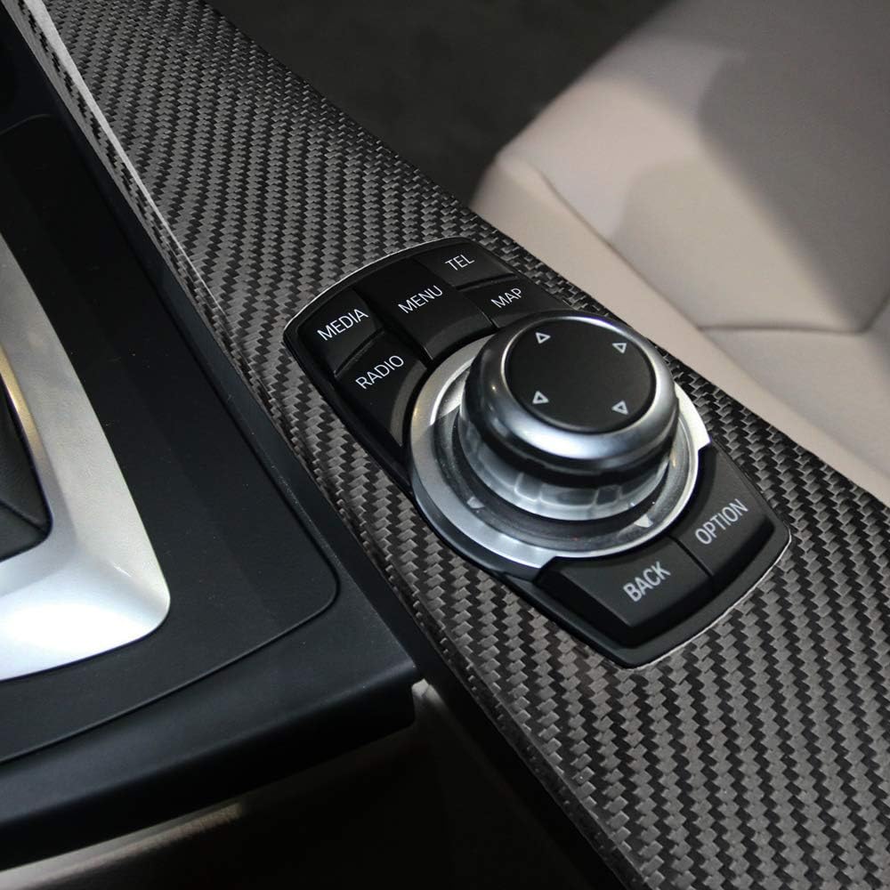 AIRSPEED Carbon Fiber Car Center Console Multimedia Button Panel Cover Gear Shift Panel Frame Cover Trim Sticker Kit for BMW F30 F31 F32 F34 F36 M3