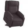 Recliner Chair with Lift Assist Dark Brown Fabric