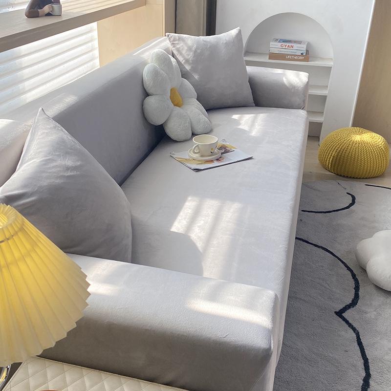 Stretch Fleece Sofa Cover All-Inclusive Non-Slip Sofa Back Cover Cloth Seat Cover Four Seasons Universal