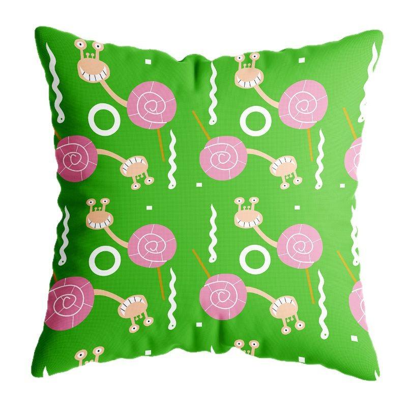Small Fresh Pillowcase Multi-color Cartoon Cute Children's Chair Cushion Cover Square Dopamine Velvet Pillowcase