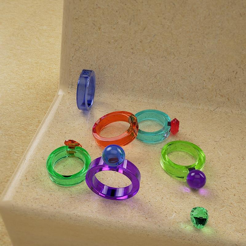 Silicone Diamond Molds Various Sizes Ring Casting Molds Resin Casting Round Jewelry Molds for Diy Craft Ring Making