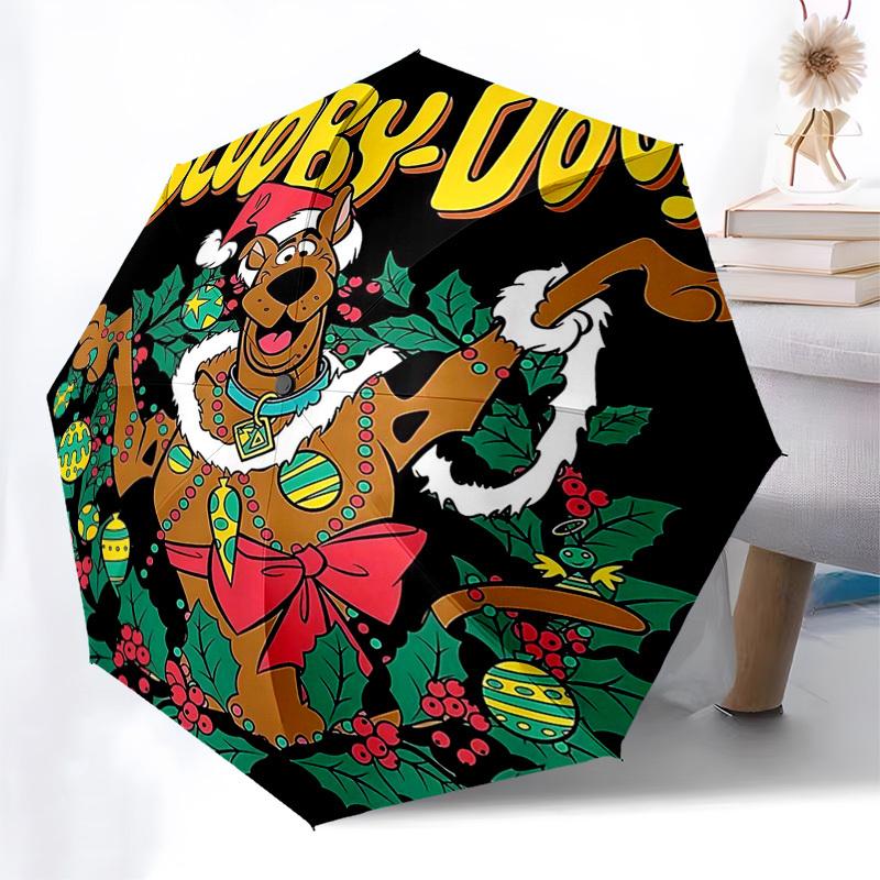 

1pc Scooby-Doo Christmas Holiday Gift Umbrella - Automatic Open with Foldable Design, Iron Frame, Outdoor Use, Suitable for Fans, Travel, Daily Use, P