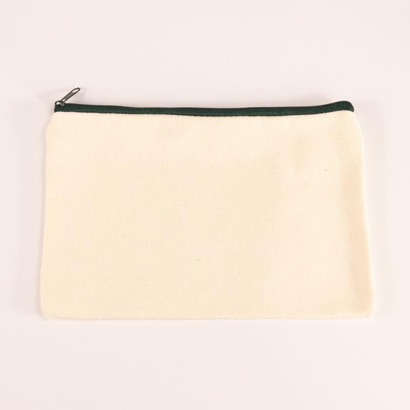 Creative Zipper Canvas Pencil Case & Custom Cosmetic Clutch Bag