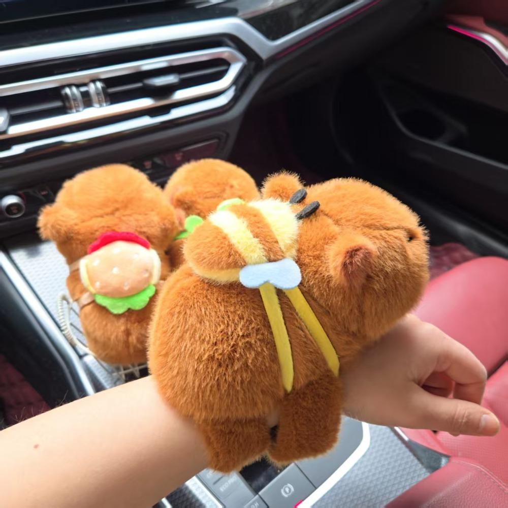 

Cartoon Plush Capybara Slap Bracelets Creative Funny Capybara Slap Wristband Animal Clap Ring Huggers Slap Toy Interactive Toy