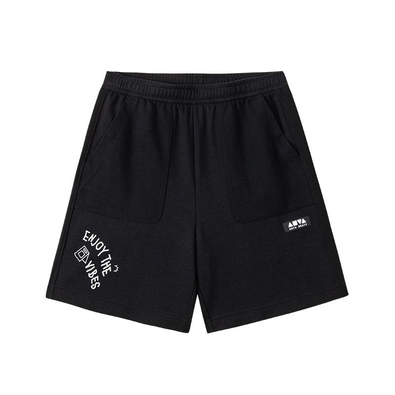 Anta Lifestyle Series Letter Mid-Rise Versatile Fashion Soft Casual Shorts Unisex shorts 172628303-2 XS