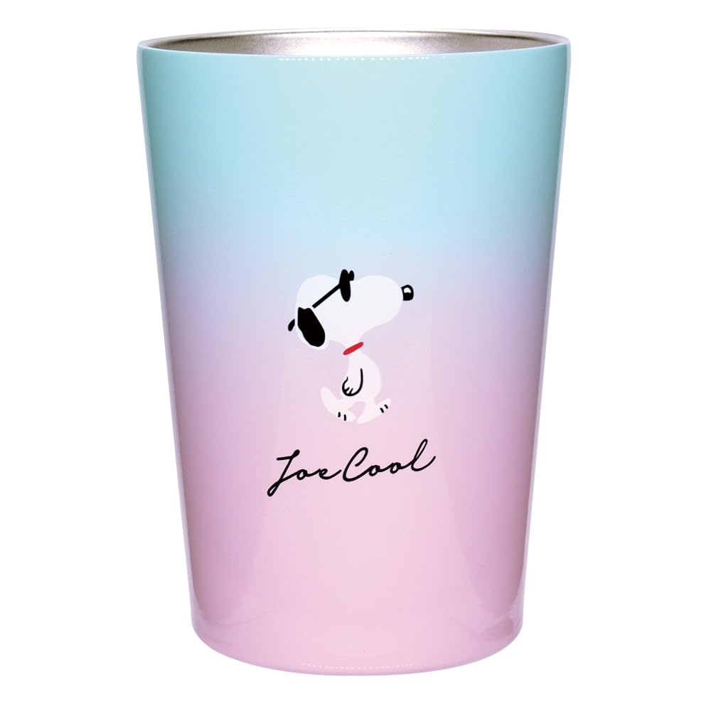 Onishi Ken Seihan PEANUTS JOE COOL SERIES Stainless Steel Tumbler H12 BL×PK Size Approx. 8.6 PQ-2012