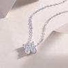 S Silver Moissanite Lucky Clover Pendant Necklace Necklace