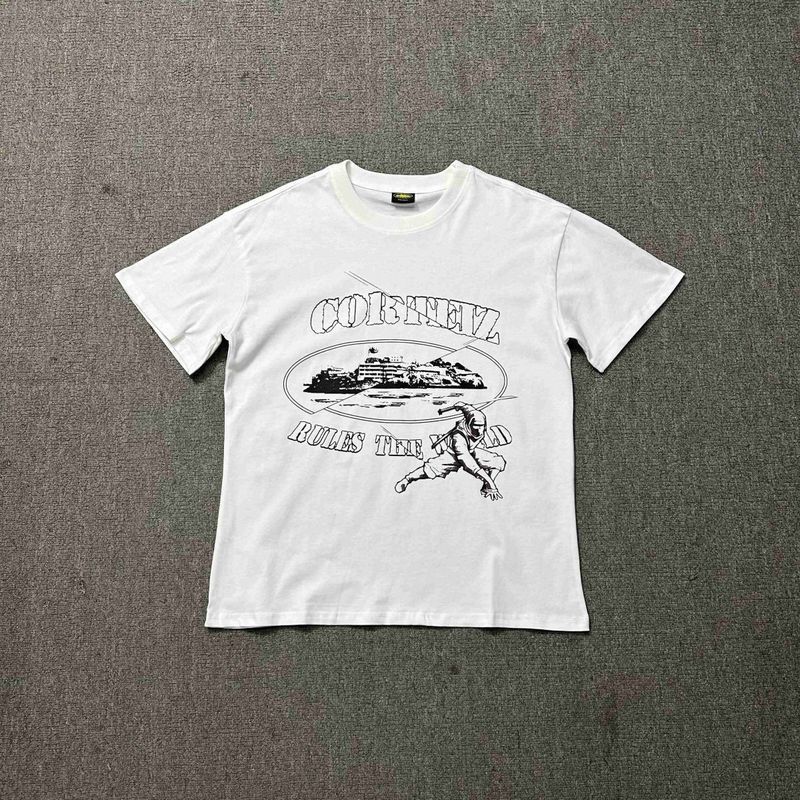 Cross-border corteiz Alcatraz series T-shirt short-sleeved letter Logo digital printing men's and women's tide t trend versatile