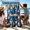 Custom Name Personalized Miffy Print Beach Towel, for Trip Camping Beach Party Home Decor, Birthday Gift for Family & Friends