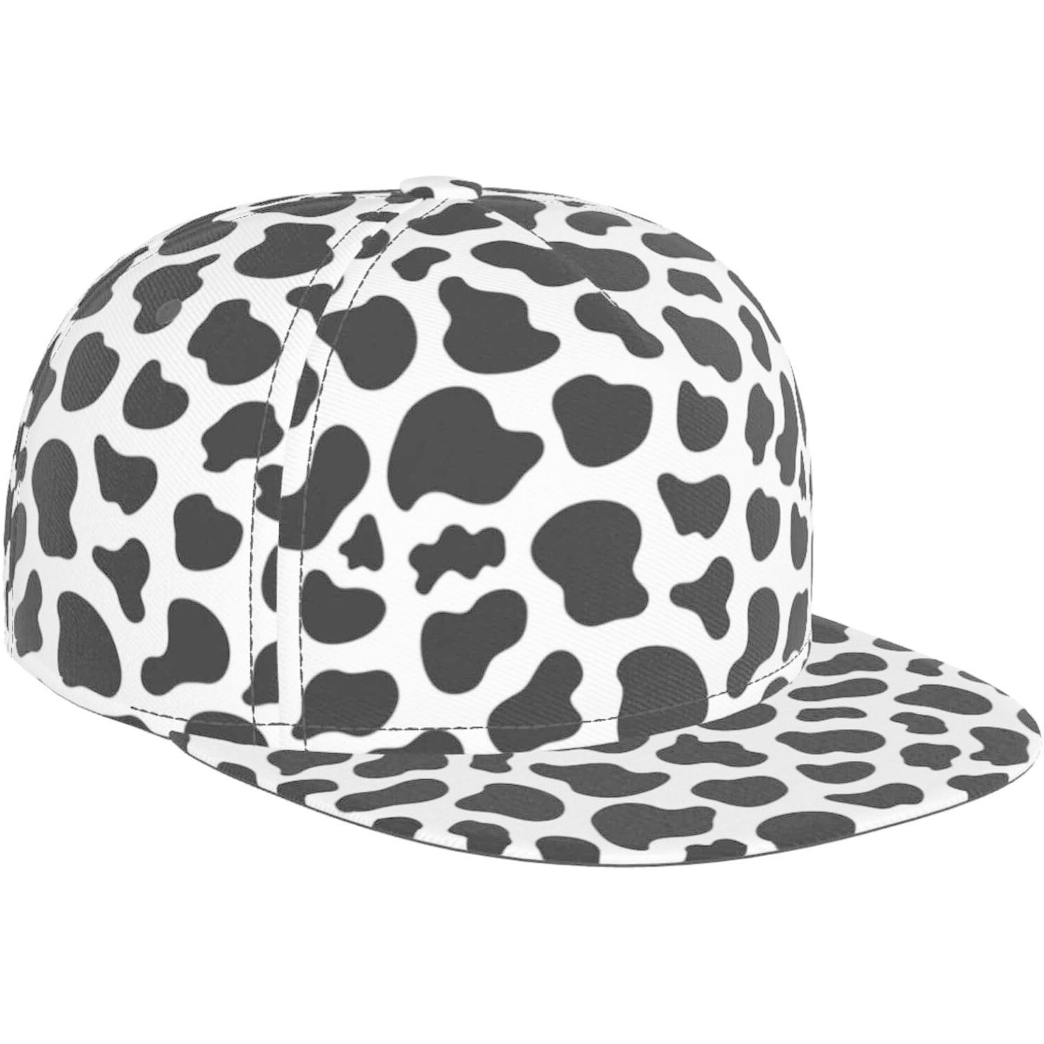 

Black and White Cow Skin Print Baseball Cap for Men Women Adjustable Trucker Hat Snapback Sun Dad Cap Lightweight Unisex One Size