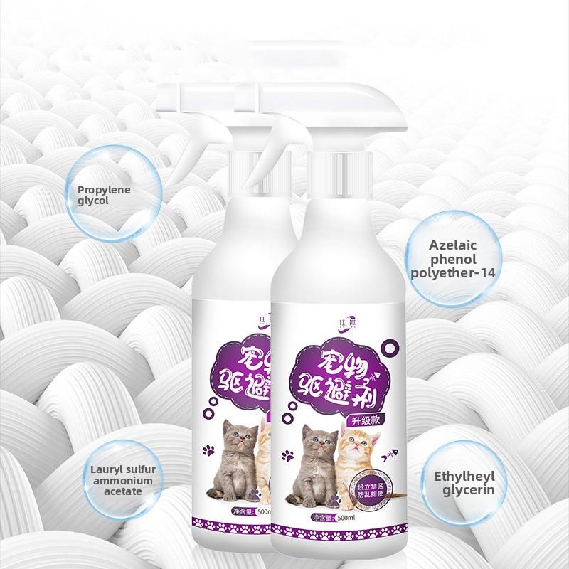 500ml Haustier No-Go Spray Innen-/Außentrainingshilfe, um Hunde & Katzen am Pinkeln, Kauen & Kratzen zu hindern Anti-Haustier-Spray