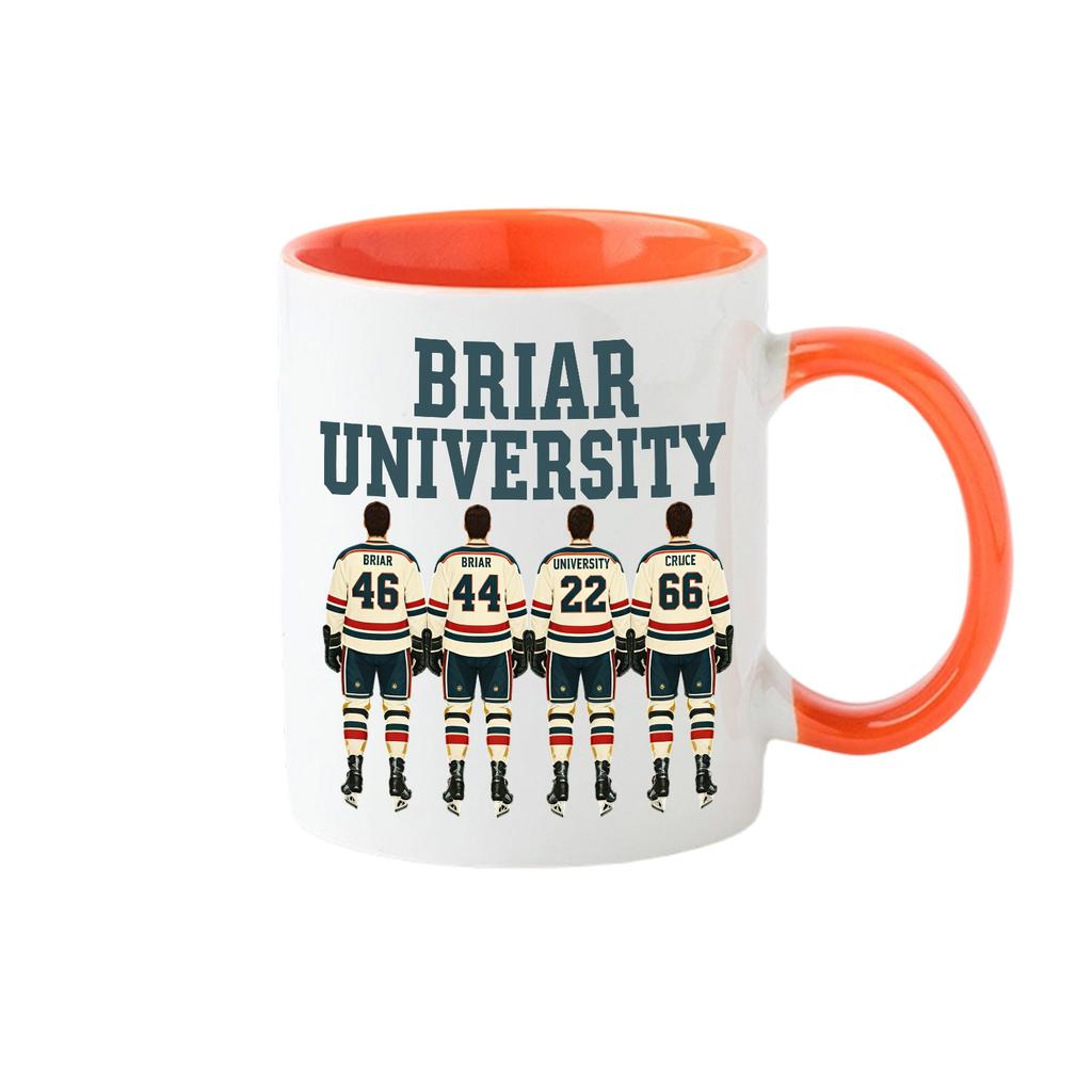 Ceramic Coffee Mug with Printed Hockey Club Design University Style Two Tone Handle and Interior Dishwasher Safe