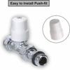 ABS Plastic Radiator Valve Cap Black Easy Push-Fit Valve Cover Replacement Cover White Heating Pipe Valve Cover Home Improvement
