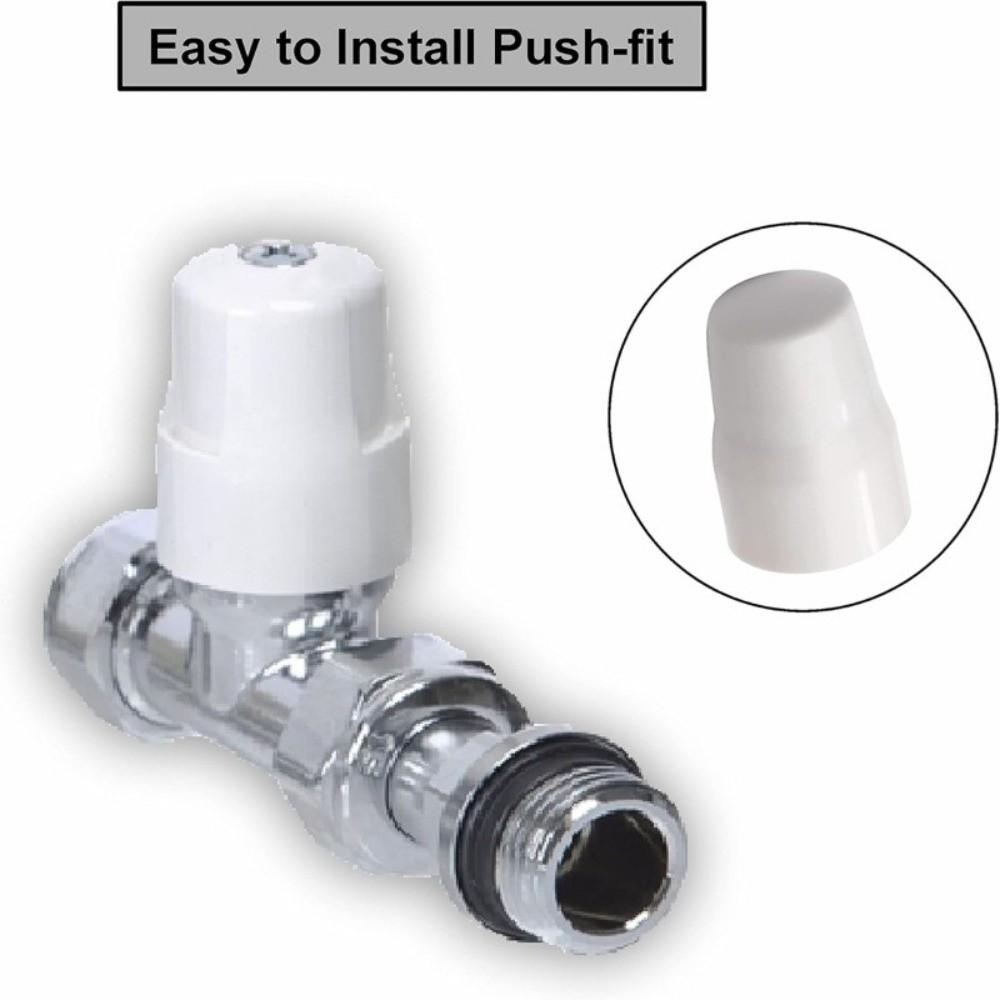 ABS Plastic Radiator Valve Cap Black Easy Push-Fit Valve Cover Replacement Cover White Heating Pipe Valve Cover Home Improvement
