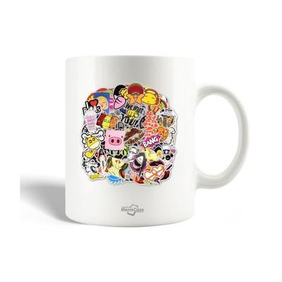 Ceramic Mug - MANIACASE - Cartoon Animals - 30cl - Dishwasher Safe - White