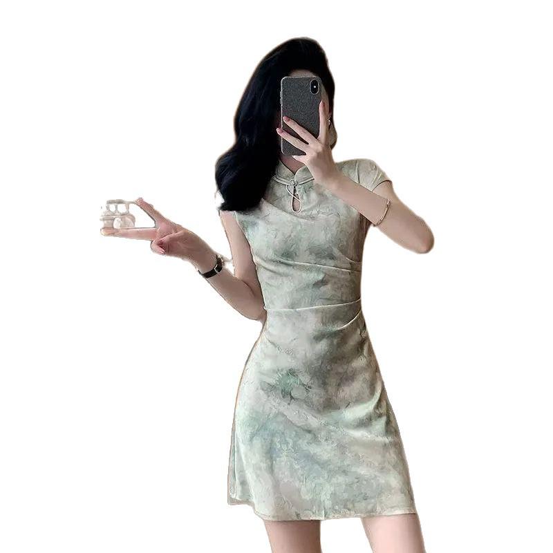 New Summer Cheongsam Dress - Women's Chinese-Style Short Skirt