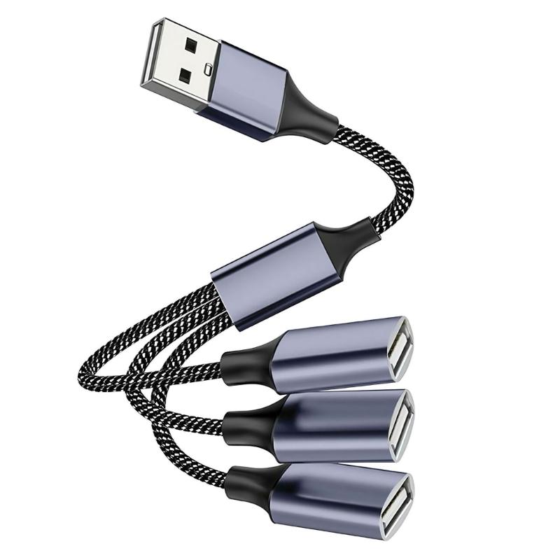 

Double Port USB 2.0 Extender Cable A Male to A Female and C Male to A Female for Office and Gaming Setups