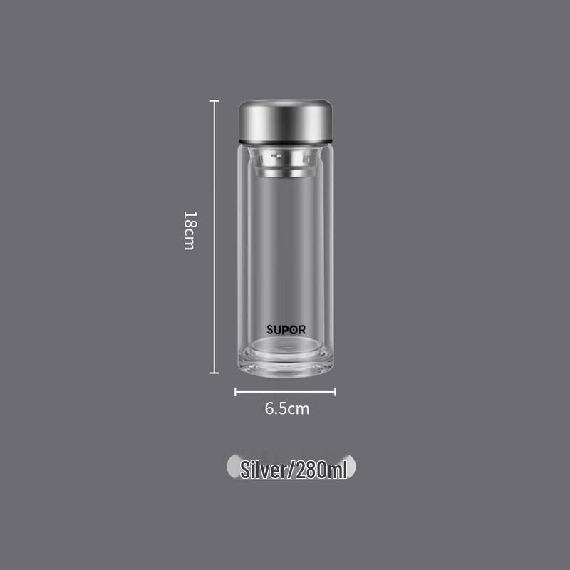 SUPOR Double-Walled Heat-Resistant Glass Mug