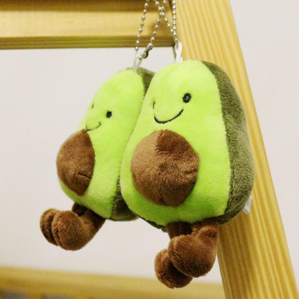 Cute Avocado Plush Keychain Student-friendly Green Crystal Soft Stuffed Toy
