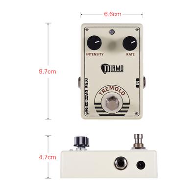 Dolamo D-13 Vintage Stil Tremolo Gitar Efekt Pedalı, Yoğunluk ve Hız Kontrolleri Gerçek Bypass