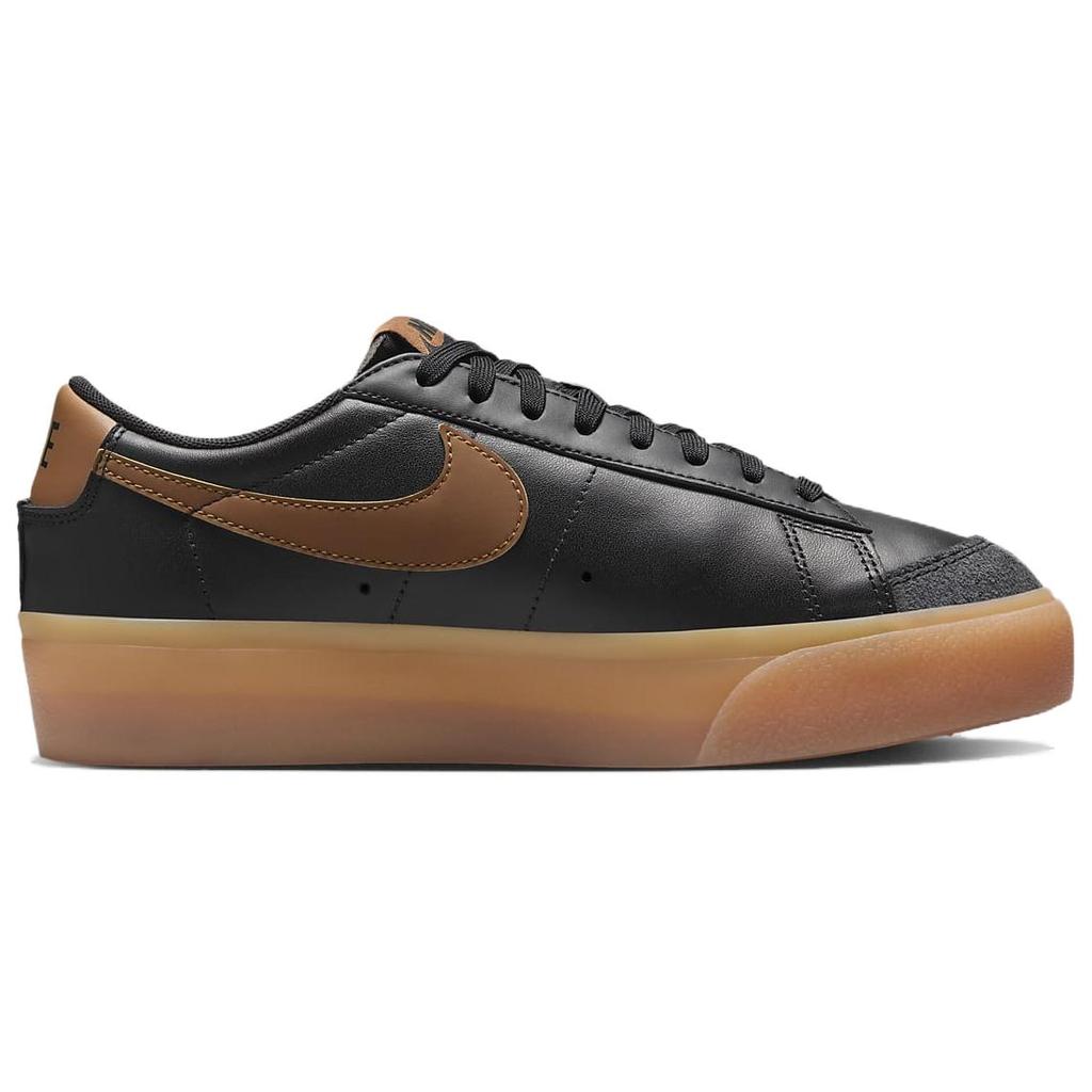 Nike Blazer Low Platform Classic Comfortable Slip Resistant Durable Low Top Skate Shoes Women sneaker Black DJ0292-003