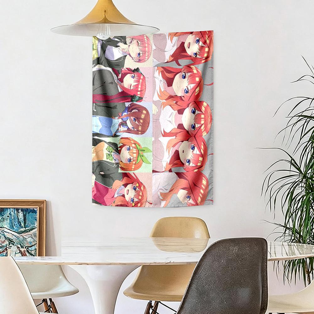 Quintessential Quintuplets Wall Decor Tapestry Art For Pet Memorial Birthdaywedding Party Backdrop Family Gift