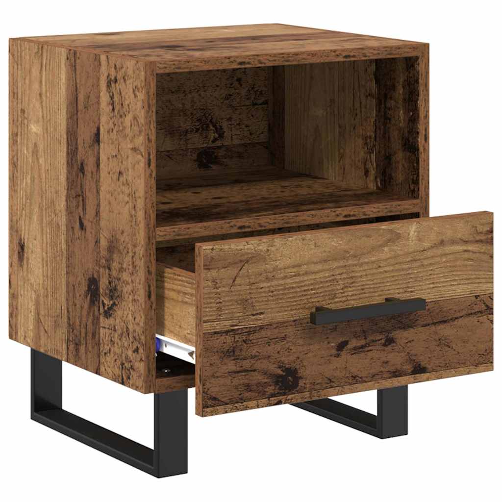 Nightstand Reclaimed Wood 40 X 35 X 47.5 Cm Engineered Wood