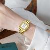 MINIFOCUS Women's Light Luxury Watch with Square Case Mother-of-Pearl Dial Stainless Steel Strap Luminous Hands Relogios