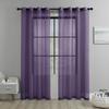 Solid Color Perforated Trylene Semi-Blackout Voile Curtain for Living Room or Balcony