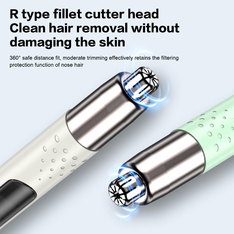 Electric Nose Hair Clipper Rechargeable Shaving Two-In-One Unisex Fully Automatic Washable Digital Display Nose Trimmer