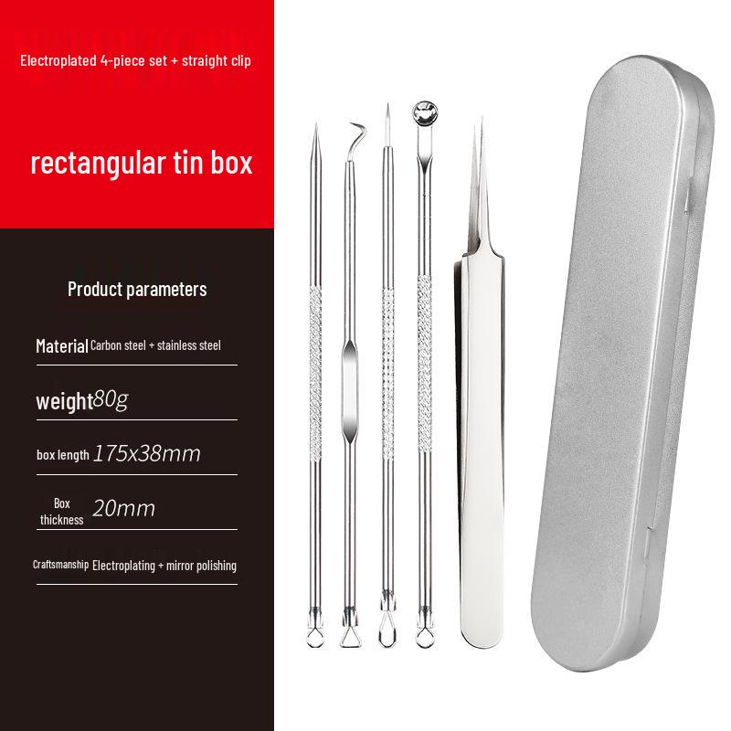 Blackhead Removal Needle and Tweezer Set for Acne and Pimple Extraction
